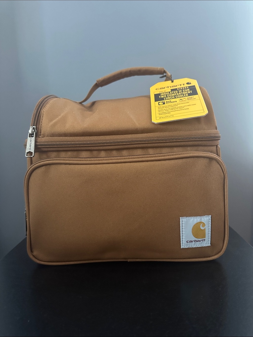 Carhartt Lunchbox Insulated 12 Can Two Compartment Lunch Cooler NWT